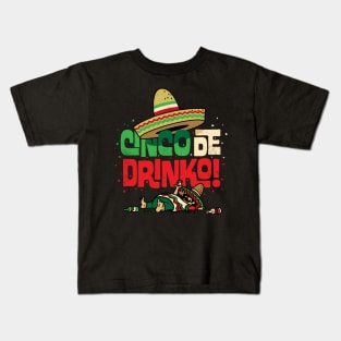 Cinco de Mayo Shirt Funny Mexican Cinco de Drinko Shirt Kids T-Shirt